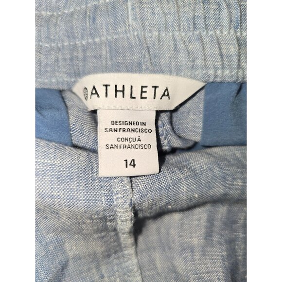 Athleta Womens Size 14 Chambray Retreat Linen Jogger - Picture 4 of 5